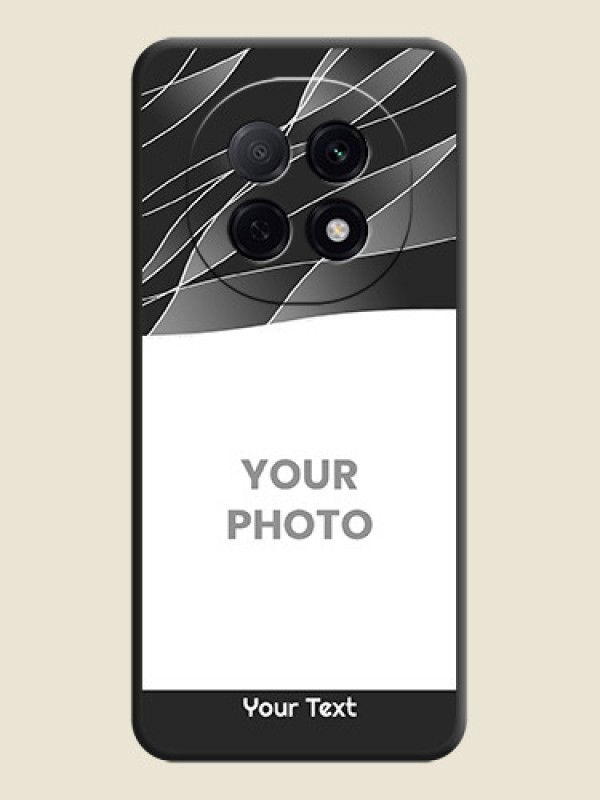 Custom Mixed Wave Lines on Photo On Space Black Custom Soft Matte Mobile Back Cover - Oppo F29 Pro 5G - alternate view