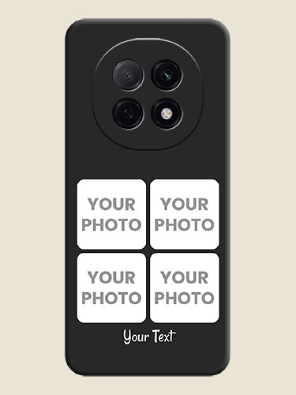 Custom Floral Art with 6 Image Holder on Photo On Space Black Custom Soft Matte Mobile Back Cover - Oppo F29 Pro 5G - alternate view