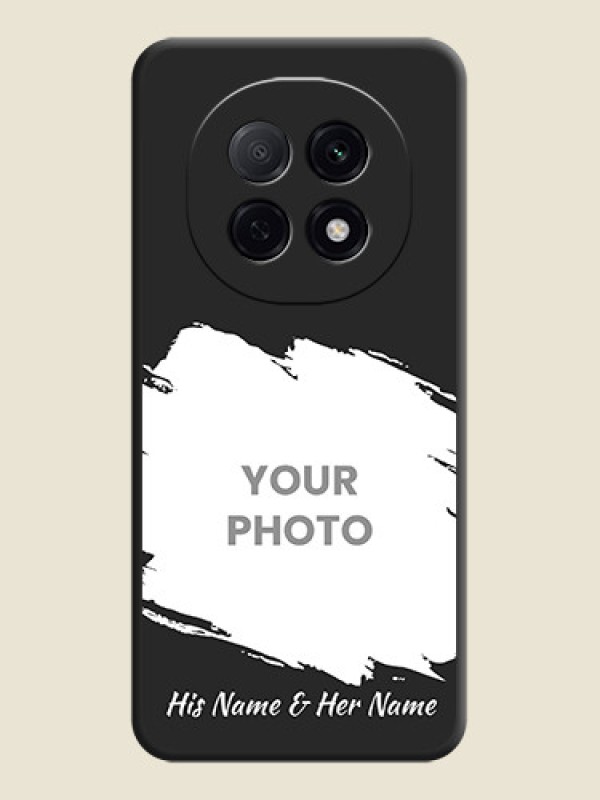 Custom Grunge Brush Strokes on Photo On Space Black Custom Soft Matte Mobile Back Cover - Oppo F29 Pro 5G - alternate view