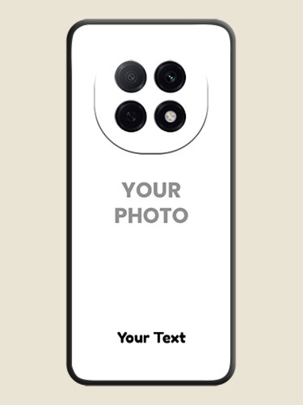 Custom Full Single Pic Upload With Text On Space Black Custom Soft Matte Mobile Back Cover - Oppo F29 Pro 5G - alternate view