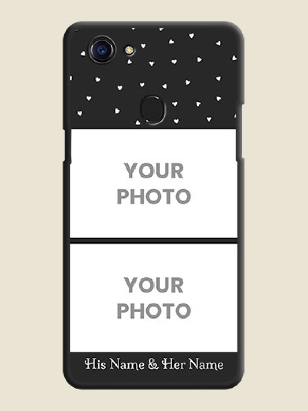 Custom Miniature Love Symbols with Name on Space Black Custom Soft Matte Back Cover - Oppo F5 Youth - alternate view