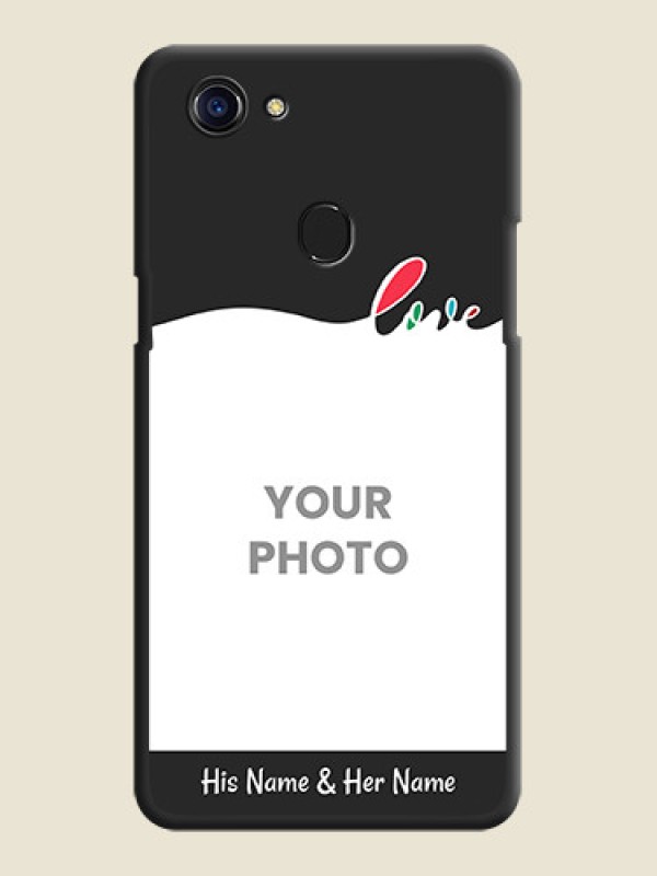 Custom Fall in Love Pattern with Picture on Photo on Space Black Soft Matte Mobile Case - Oppo F5 Youth - alternate view