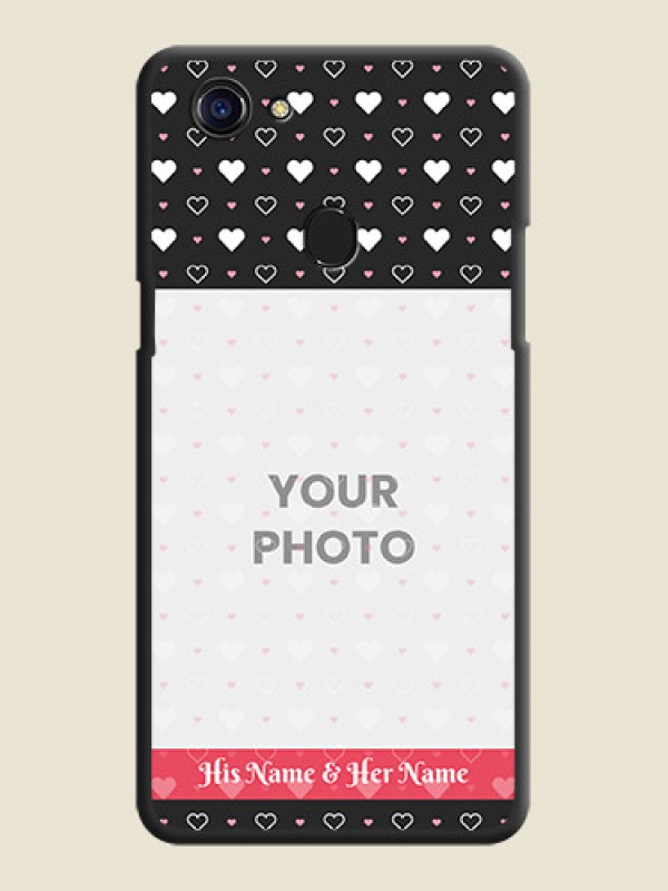 Custom White Color Love Symbols with Text Design on Photo on Space Black Soft Matte Phone Cover - Oppo F5 Youth - alternate view