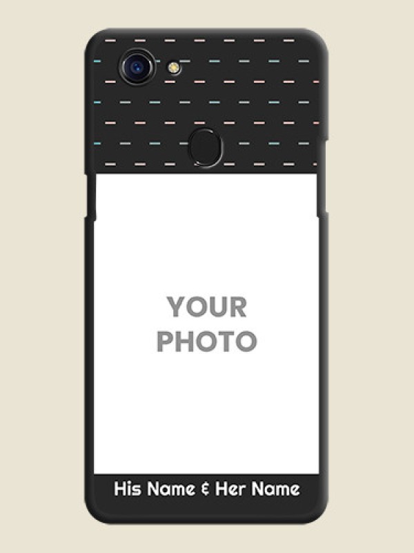 Custom Line Pattern Design with Text on Space Black Custom Soft Matte Phone Back Cover - Oppo F5 Youth - alternate view