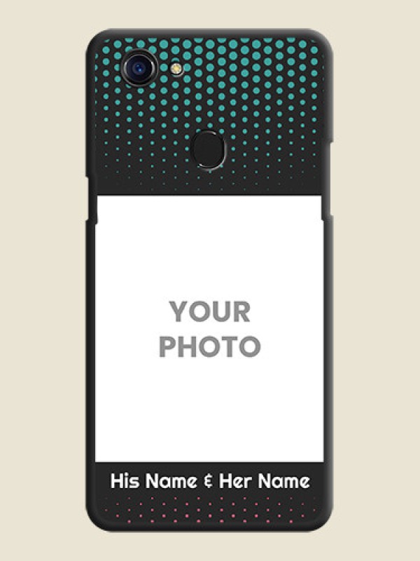 Custom Faded Dots with Grunge Photo Frame and Text on Space Black Custom Soft Matte Phone Cases - Oppo F5 Youth - alternate view