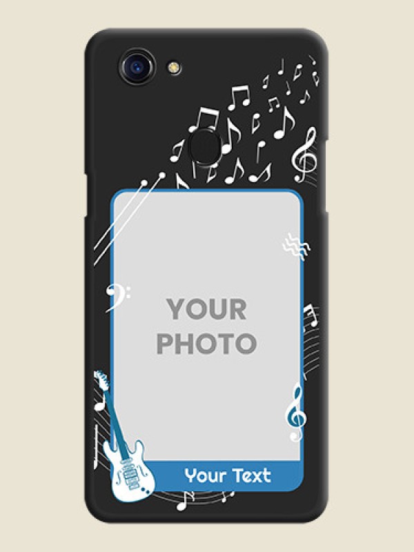 Custom Musical Theme Design with Text on Photo on Space Black Soft Matte Mobile Case - Oppo F5 - alternate view