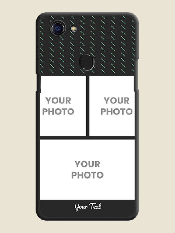 Custom Cross Dotted Pattern with 2 Image Holder  on Personalised Space Black Soft Matte Cases - Oppo F5 - alternate view