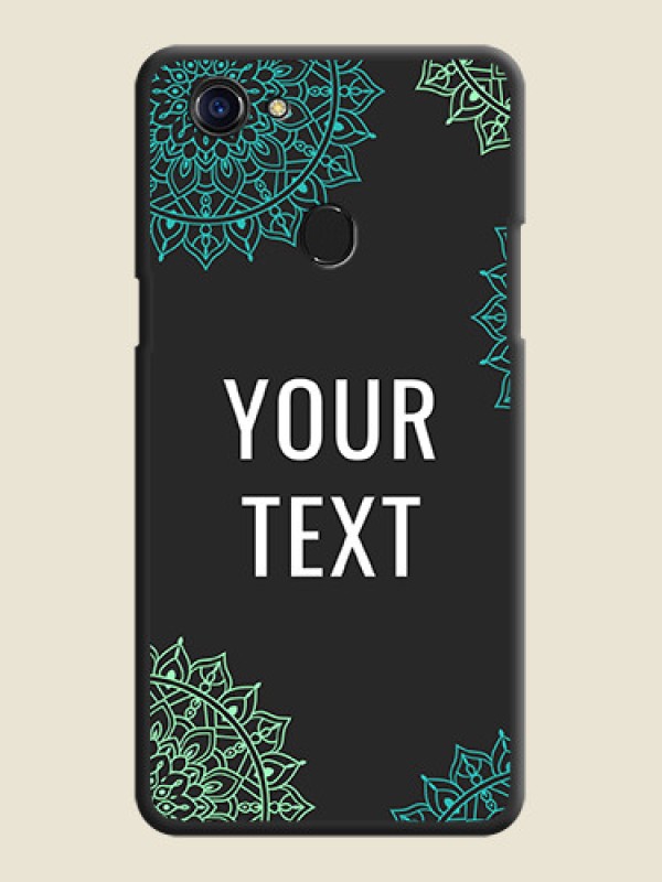 Custom Your Name with Floral Design on Space Black Custom Soft Matte Back Cover - Oppo F5 - alternate view