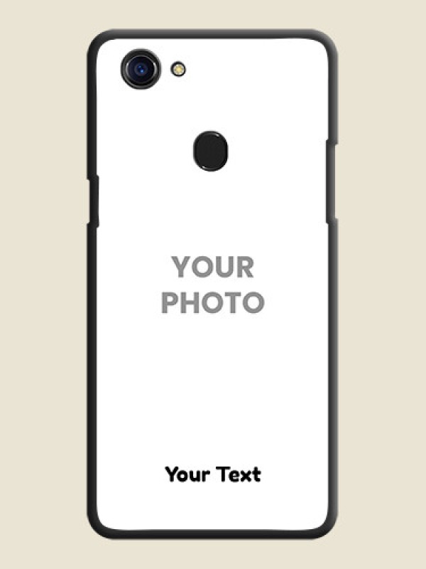 Custom Full Single Pic Upload With Text On Space Black Personalized Soft Matte Phone Covers -Oppo F5 - alternate view