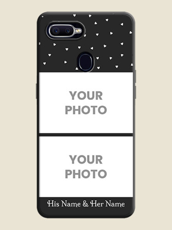 Custom Miniature Love Symbols with Name on Space Black Custom Soft Matte Back Cover - Oppo F9 Pro - alternate view