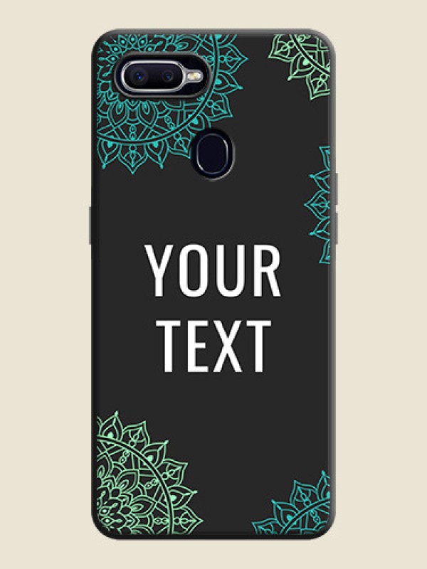 Custom Your Name with Floral Design on Space Black Custom Soft Matte Back Cover - Oppo F9 Pro - alternate view