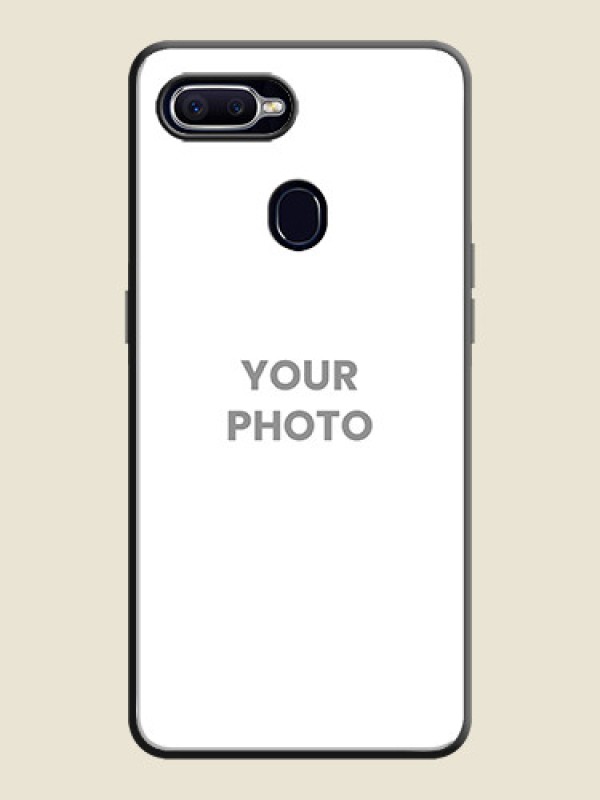 Custom Full Single Pic Upload On Space Black Personalized Soft Matte Phone Covers -Oppo F9 Pro - alternate view