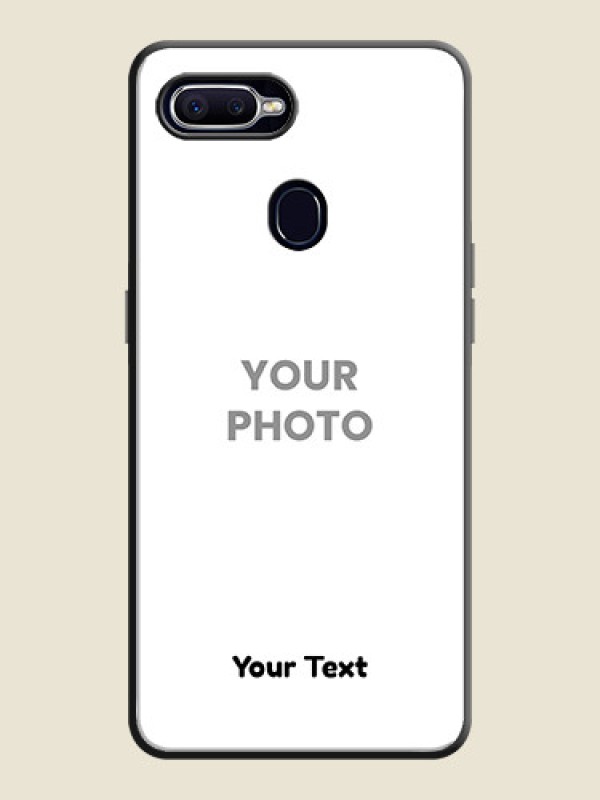 Custom Full Single Pic Upload With Text On Space Black Personalized Soft Matte Phone Covers -Oppo F9 - alternate view
