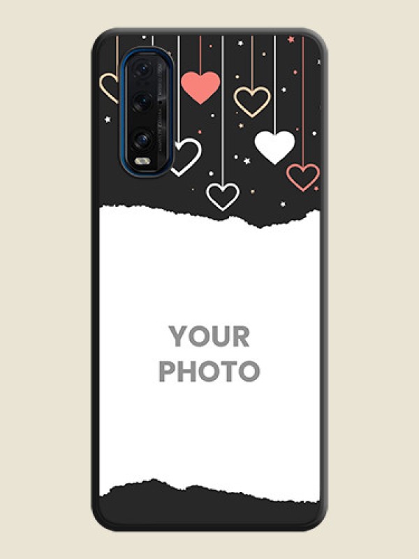 Custom Love Hangings with Splash Wave Picture on Space Black Custom Soft Matte Phone Back Cover - Oppo Find X2 - alternate view