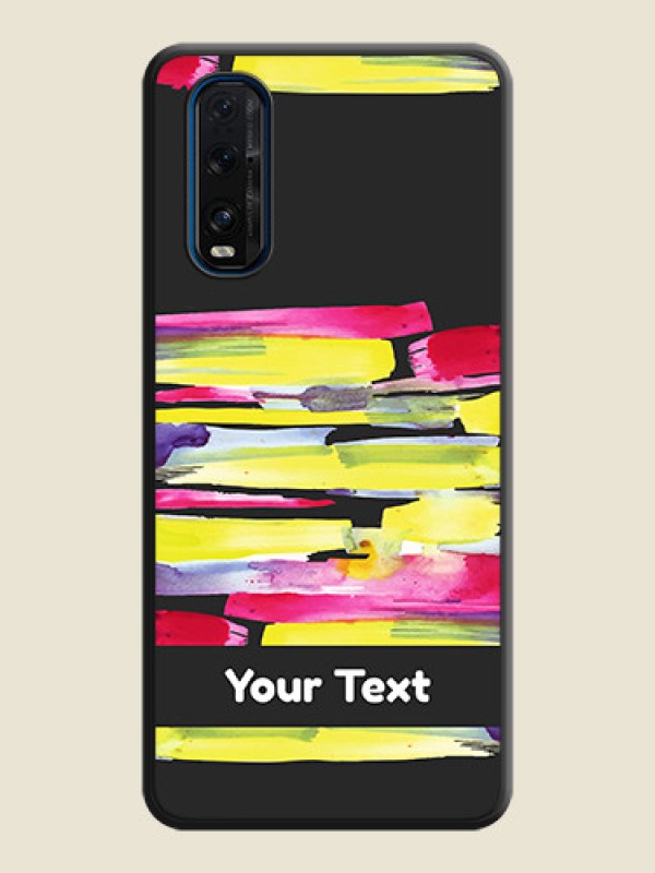 Custom Brush Coloured on Space Black Personalized Soft Matte Phone Covers - Oppo Find X2 - alternate view