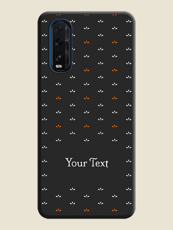 Custom Simple Pattern With Custom Text On Space Black Personalized Soft Matte Phone Covers -Oppo Find X2 - alternate view