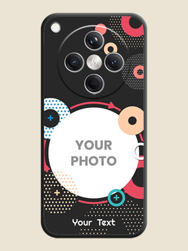 Custom Multicoloured Round Image On Space Black Custom Soft Matte Mobile Back Cover - Oppo Find X8 5G - alternate view