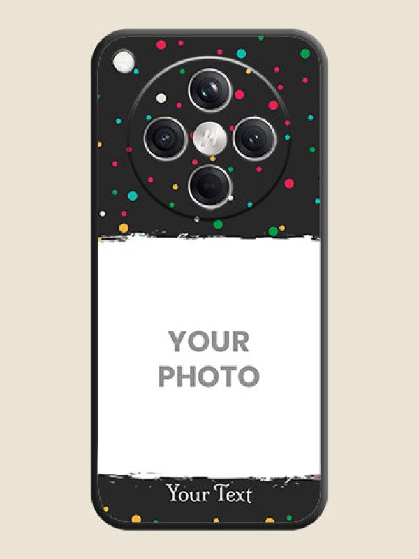 Custom Multicolor Dotted Pattern with Text On Space Black Custom Soft Matte Mobile Back Cover - Oppo Find X8 5G - alternate view