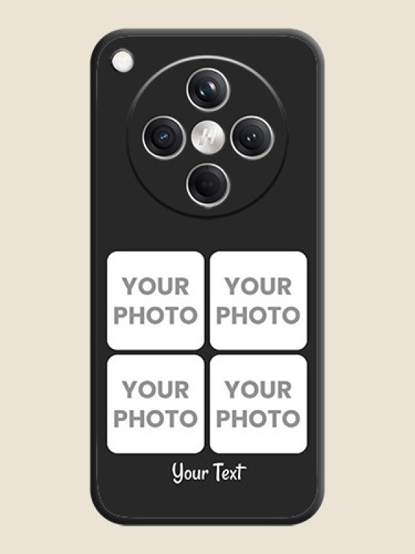 Custom Floral Art with 6 Image Holder on Photo On Space Black Custom Soft Matte Mobile Back Cover - Oppo Find X8 5G - alternate view