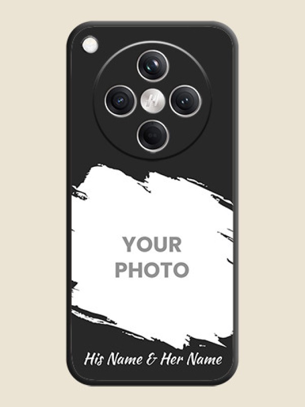 Custom Grunge Brush Strokes on Photo On Space Black Custom Soft Matte Mobile Back Cover - Oppo Find X8 5G - alternate view