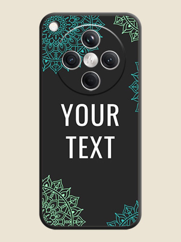 Custom Your Name with Floral Design On Space Black Custom Soft Matte Mobile Back Cover - Oppo Find X8 5G - alternate view