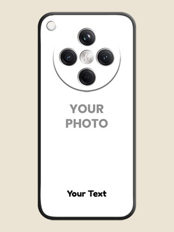 Custom Full Single Pic Upload With Text On Space Black Custom Soft Matte Mobile Back Cover - Oppo Find X8 5G - alternate view