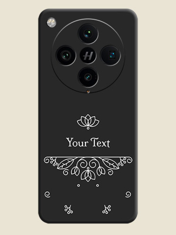 Custom Lotus Garden Custom Text On Space Black Custom Soft Matte Mobile Back Cover - Oppo Find X8 Pro 5G - alternate view
