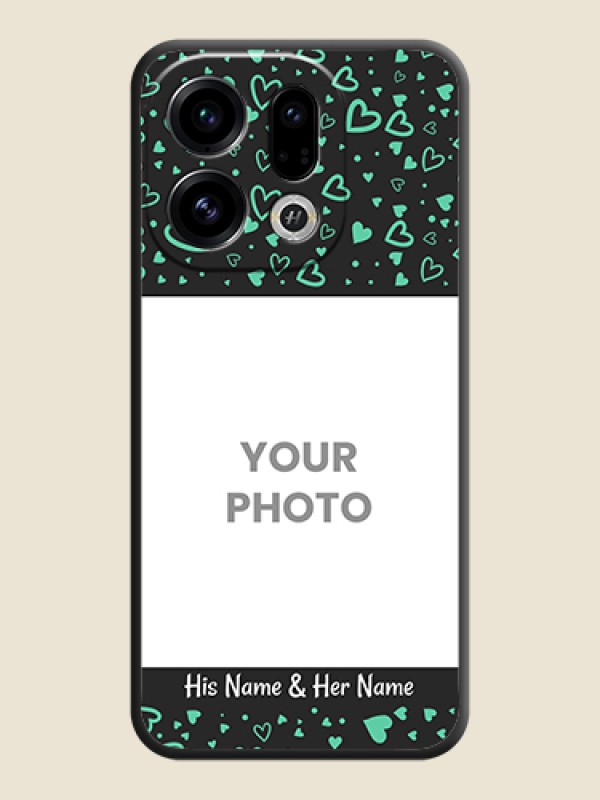 Custom Sea Green Indefinite Love Pattern on Photo On Space Black Custom Soft Matte Mobile Back Cover - Oppo Find X9 5G - alternate view