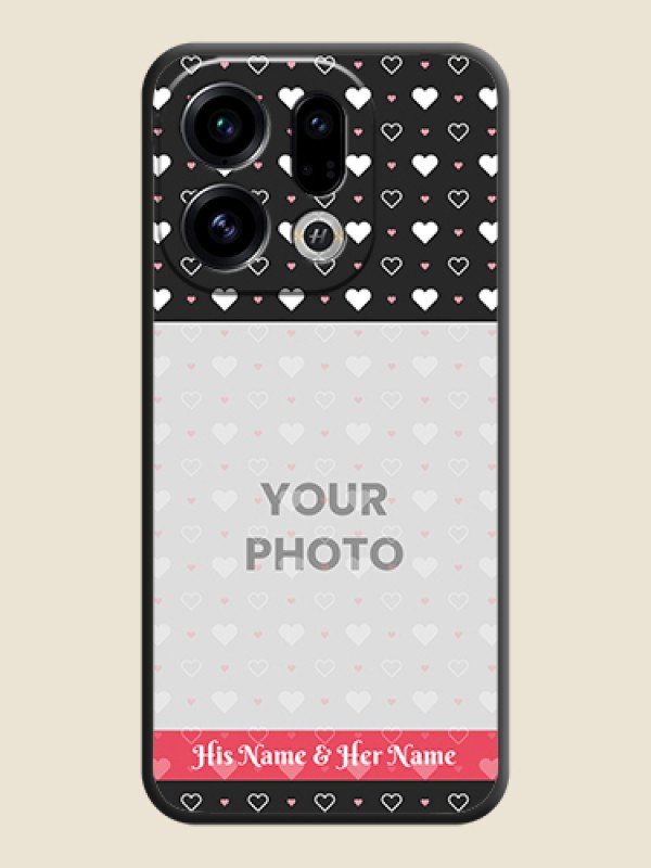Custom White Color Love Symbols with Text Design on Photo On Space Black Custom Soft Matte Mobile Back Cover - Oppo Find X9 5G - alternate view