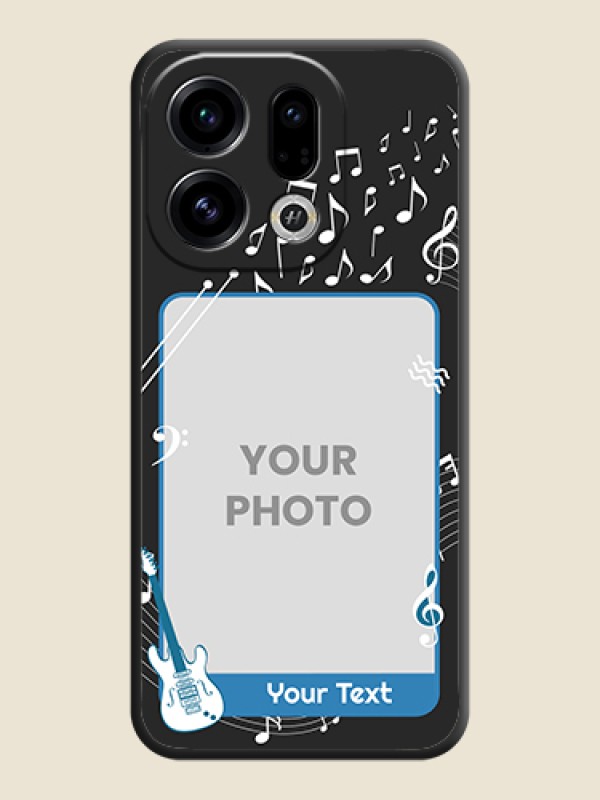 Custom Musical Theme Design with Text on Photo On Space Black Custom Soft Matte Mobile Back Cover - Oppo Find X9 5G - alternate view