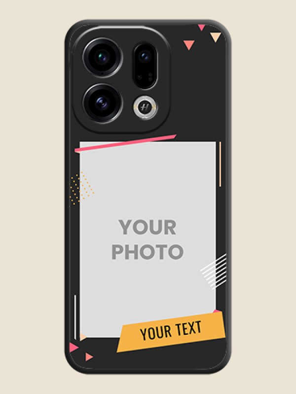 Custom Photo Frame with Triangle Small Dots on Photo On Space Black Custom Soft Matte Mobile Back Cover - Oppo Find X9 5G - alternate view
