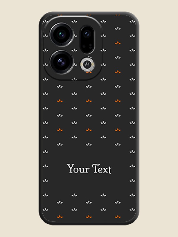 Custom Simple Pattern With Custom Text On Space Black Custom Soft Matte Mobile Back Cover - Oppo Find X9 5G - alternate view