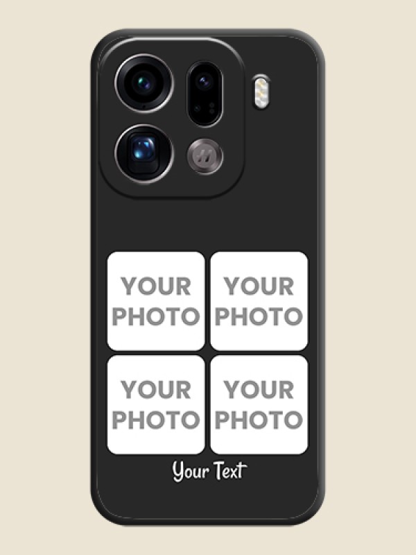 Custom Floral Art with 6 Image Holder on Photo On Space Black Custom Soft Matte Mobile Back Cover - Oppo Find X9 Pro 5G - alternate view