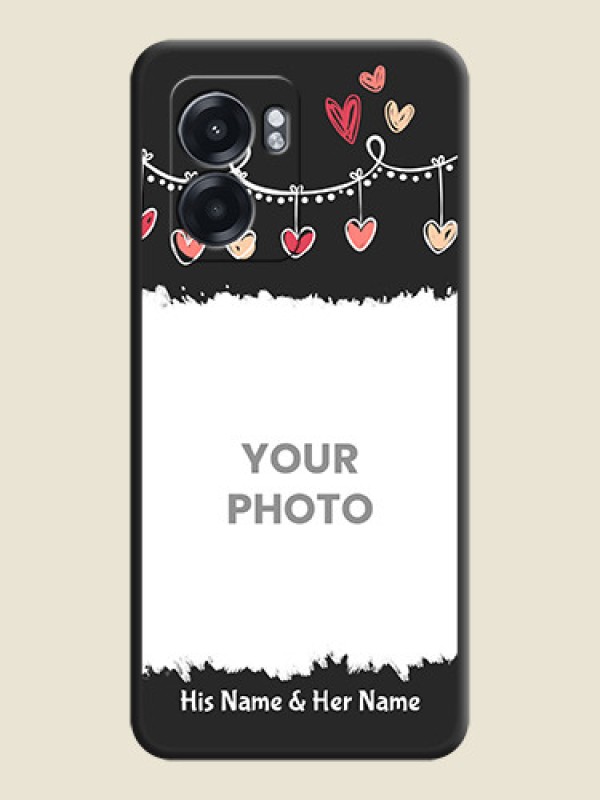 Custom Pink Love Hangings with Name on Space Black Custom Soft Matte Phone Cases - Oppo K10 5G - alternate view