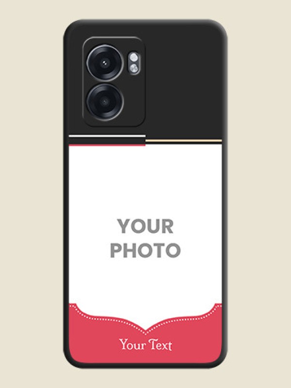 Custom Classic Plain Design with Name on Photo on Space Black Soft Matte Phone Cover - Oppo K10 5G - alternate view