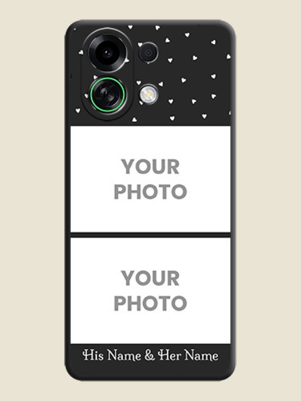 Custom Miniature Love Symbols with Name On Space Black Custom Soft Matte Mobile Back Cover - Oppo K13 Turbo 5G - alternate view