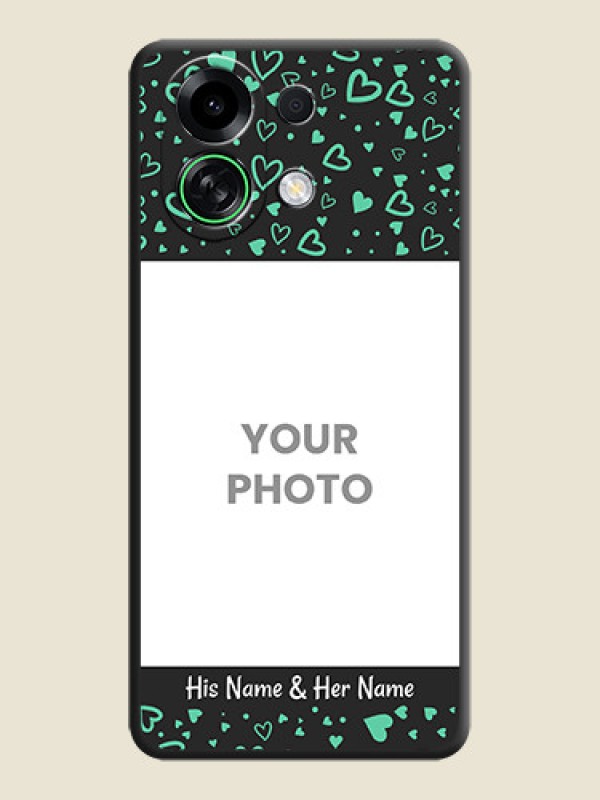 Custom Sea Green Indefinite Love Pattern on Photo On Space Black Custom Soft Matte Mobile Back Cover - Oppo K13 Turbo 5G - alternate view