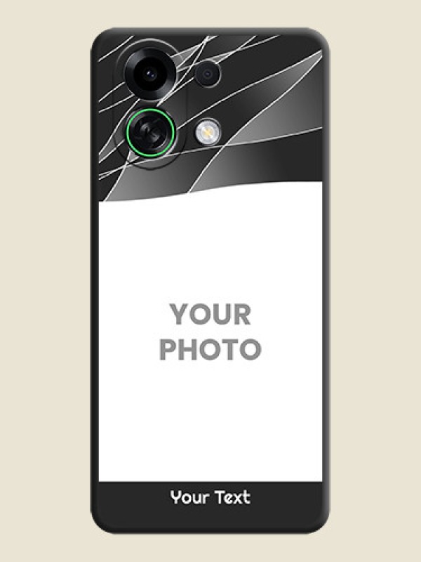 Custom Mixed Wave Lines on Photo On Space Black Custom Soft Matte Mobile Back Cover - Oppo K13 Turbo 5G - alternate view