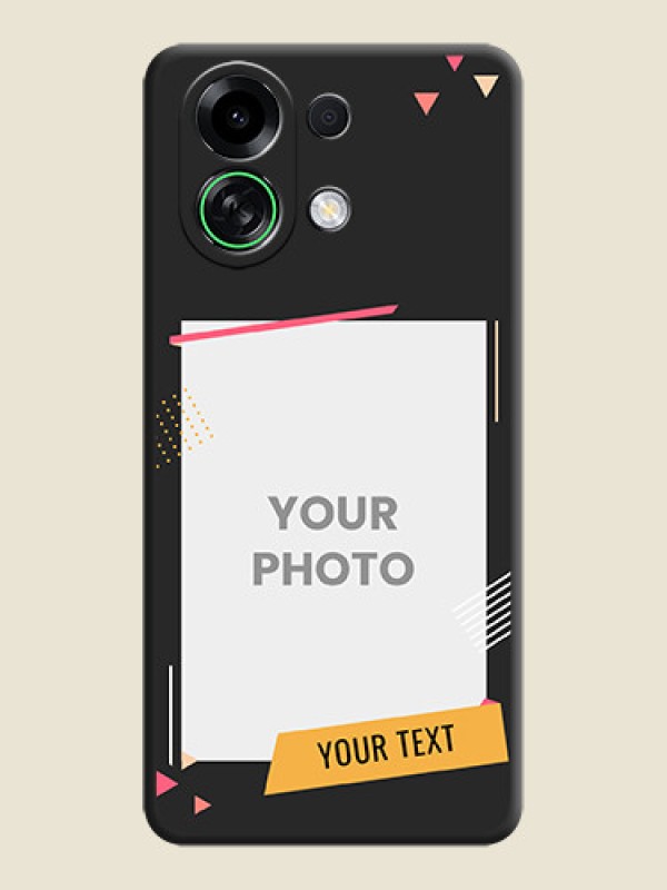 Custom Photo Frame with Triangle Small Dots on Photo On Space Black Custom Soft Matte Mobile Back Cover - Oppo K13 Turbo 5G - alternate view