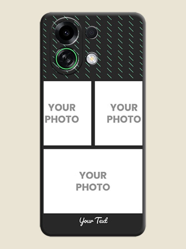 Custom Cross Dotted Pattern with 2 Image Holder On Space Black Custom Soft Matte Mobile Back Cover - Oppo K13 Turbo 5G - alternate view