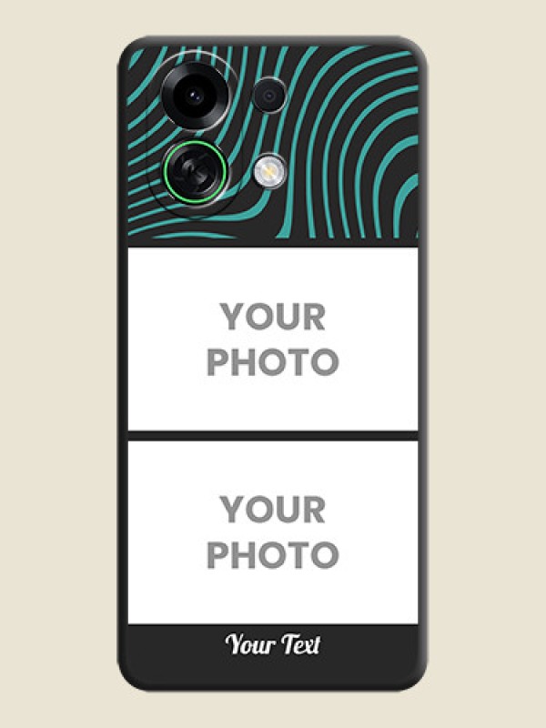 Custom Wave Pattern with 2 Image Holder On Space Black Custom Soft Matte Mobile Back Cover - Oppo K13 Turbo 5G - alternate view