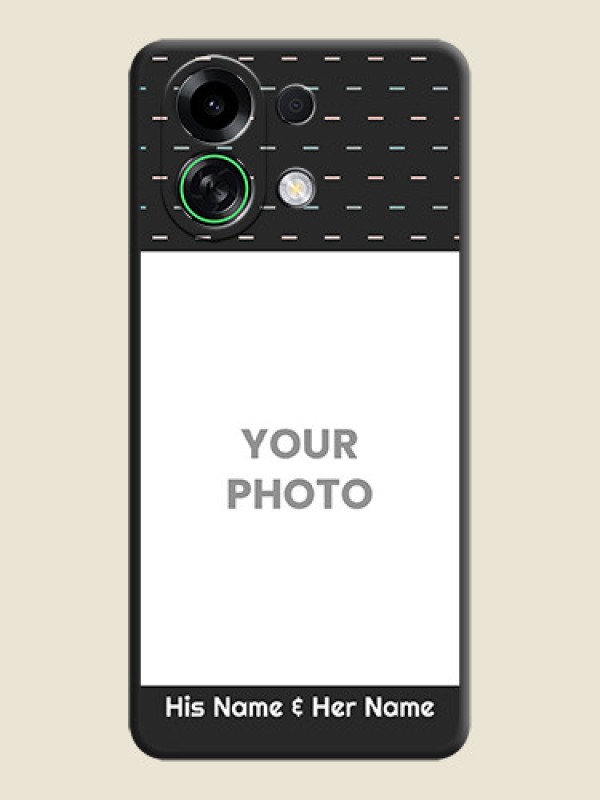 Custom Line Pattern Design with Text On Space Black Custom Soft Matte Mobile Back Cover - Oppo K13 Turbo 5G - alternate view