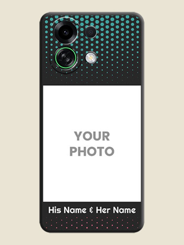 Custom Faded Dots with Grunge Photo Frame and Text On Space Black Custom Soft Matte Mobile Back Cover - Oppo K13 Turbo 5G - alternate view