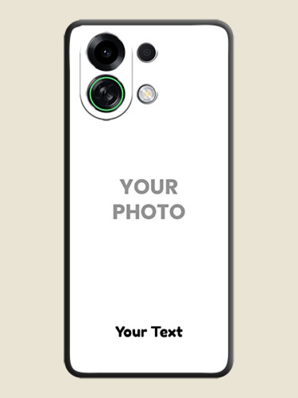 Custom Full Single Pic Upload With Text On Space Black Custom Soft Matte Mobile Back Cover - Oppo K13 Turbo 5G - alternate view