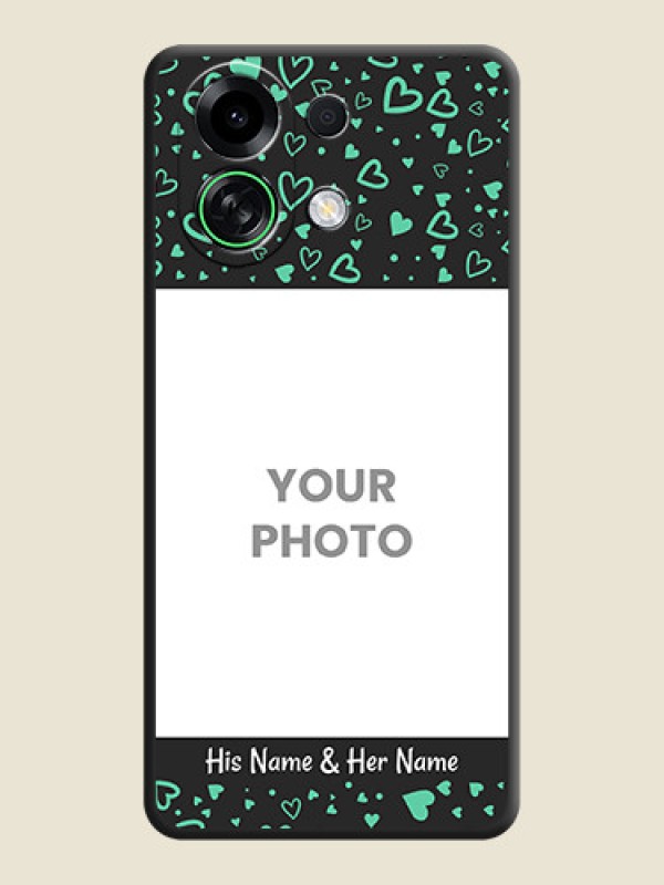 Custom Sea Green Indefinite Love Pattern on Photo On Space Black Custom Soft Matte Mobile Back Cover - Oppo K13 Turbo Pro 5G - alternate view