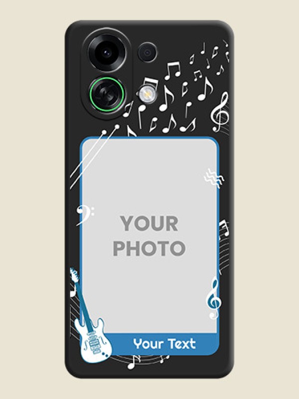 Custom Musical Theme Design with Text on Photo On Space Black Custom Soft Matte Mobile Back Cover - Oppo K13 Turbo Pro 5G - alternate view