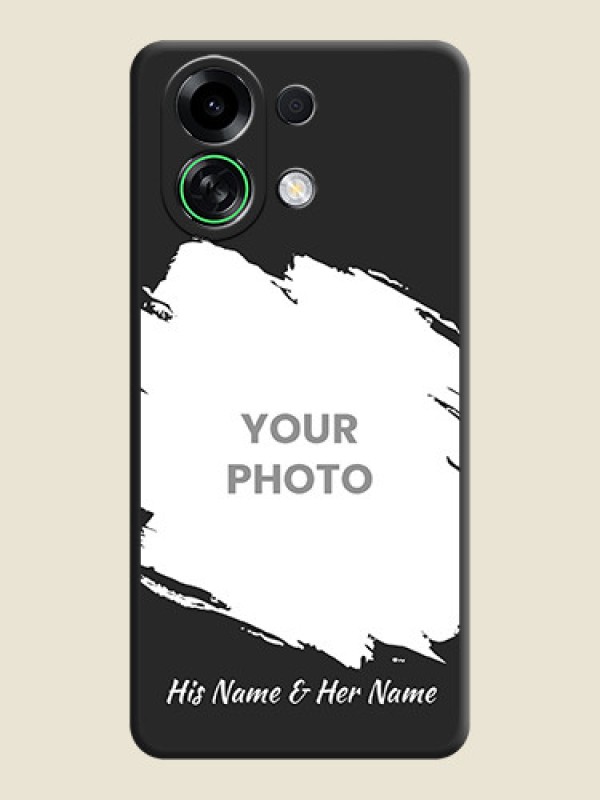 Custom Grunge Brush Strokes on Photo On Space Black Custom Soft Matte Mobile Back Cover - Oppo K13 Turbo Pro 5G - alternate view