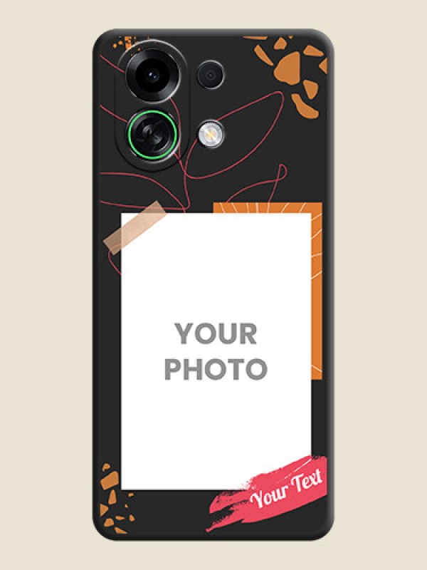 Custom Orange Photo Frame On Space Black Custom Soft Matte Mobile Back Cover - Oppo K13 Turbo Pro 5G - alternate view