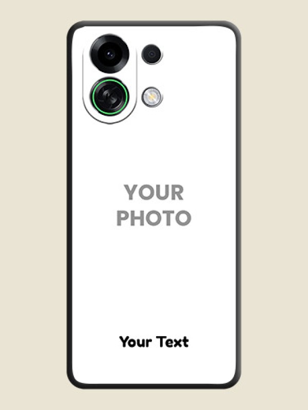 Custom Full Single Pic Upload With Text On Space Black Custom Soft Matte Mobile Back Cover - Oppo K13 Turbo Pro 5G - alternate view