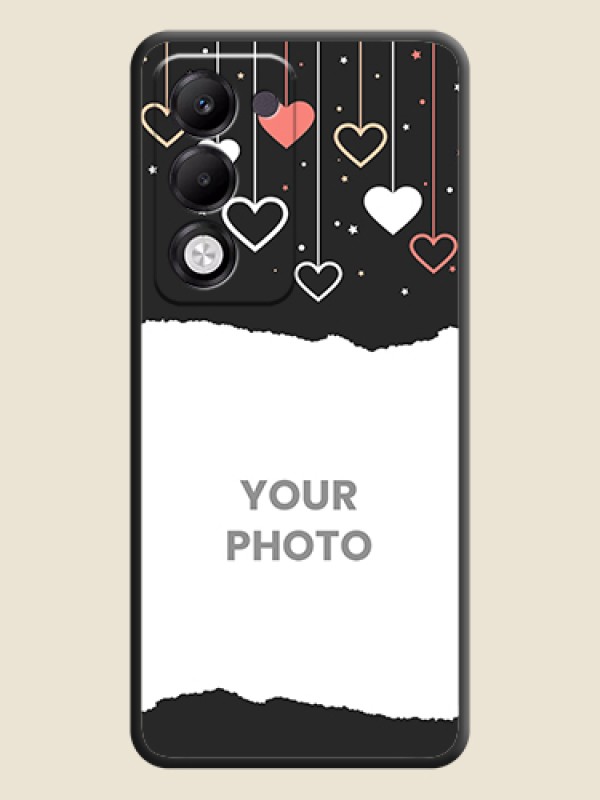 Custom Love Hangings with Splash Wave Picture On Space Black Custom Soft Matte Mobile Back Cover - Oppo k13x 5G - alternate view